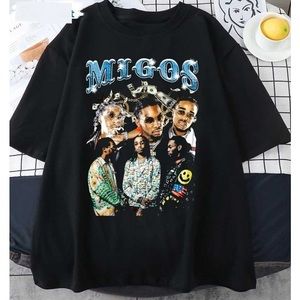 Retro Migos Takeoff Rapper Shirt, Hip Hop Graphics Unisex T-shirt